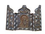 Icoon - Moeder Gods van Kazan - brons,emaille