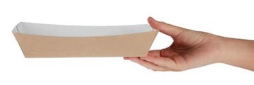 Kraft voedselbakjes composteerbaar | 22 cm | 250 stuks, Verzenden, Nieuw in verpakking