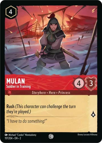 [117/204][S2] - MULAN - Soldier in Training ENG FOIL [M/NM], Verzamelen, Verzenden, Nieuw