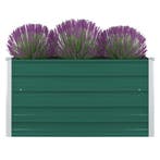 vidaXL Plantenbak verhoogd 100x100x45 cm gegalvaniseerd, 100 cm of meer, Verzenden, Nieuw, Metaal