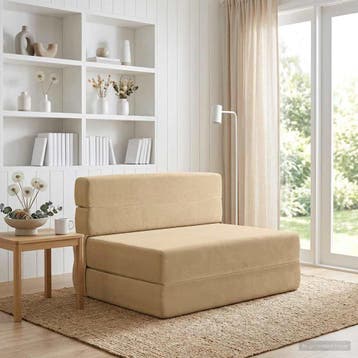 vidaXL Vouwbare Bankbed Groen Grijs 70 x 72 x 60 cm Stof, Verzenden, Nieuw, Stof, Minder dan 150 cm