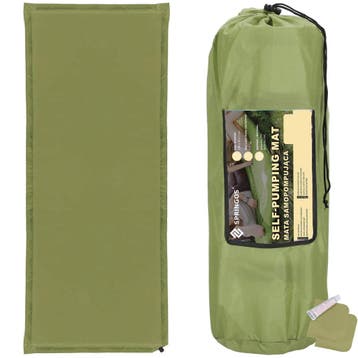 Slaapmat | Zelfopblazend | Inclusief Hoes | Groen | 180 Cm, Ophalen of Verzenden