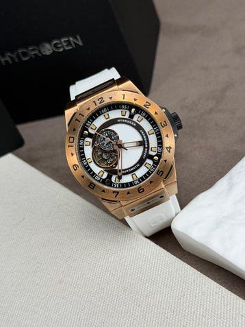 Hydrogen - Vento White Rose Gold Open Heart Automatic -, Nieuw