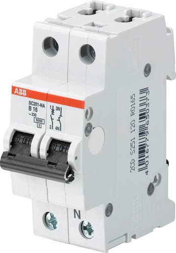 ABB Installatieautomaat / 1-polig + nul, C16A / SC 201 C16, Ophalen of Verzenden, Nieuw, Groepenkast
