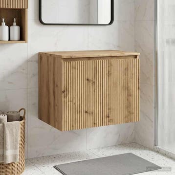vidaXL Wand Gemonteerde Badkamerkast Artisanaal eiken, Verzenden, Nieuw