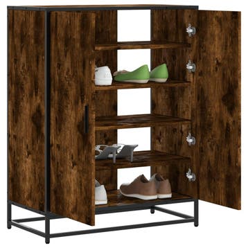 vidaXL Schoenenkast 75x38x97,5 cm bewerkt hout en metaal, Verzenden, Nieuw