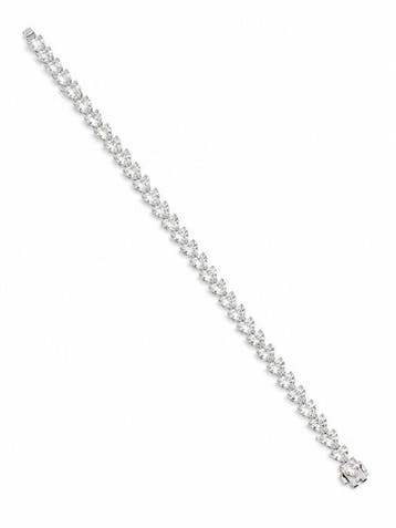 Tennis armband - 18 karaat Witgoud - 6.98ct. tw. Diamant