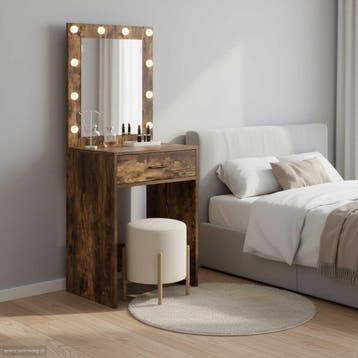 vidaXL Plafondtafel Gerookt eiken 50 x 41 x 135 cm Bewerkt, Huis en Inrichting, Verzenden, Nieuw