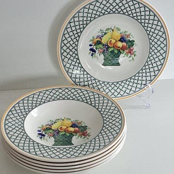 Villeroy & Boch - Bord (6) - Basket - Vitroporzellan -