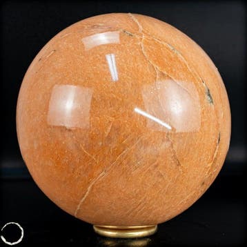 Natuurlijke perzikmaansteen sprankelend Sphere- 2913.34 g