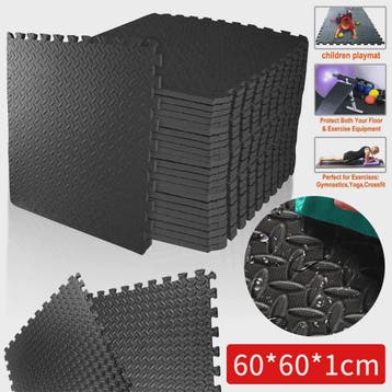 12-delige Puzzel Fitnessmatten Set - Antislip EVA Interlocki, Verzenden, Nieuw