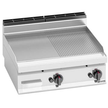 GGM Gastro | Gasbakplaat - 13,8kW - 1/2 glad 1/2 geribbeld -, Verzenden, Nieuw, Overige typen