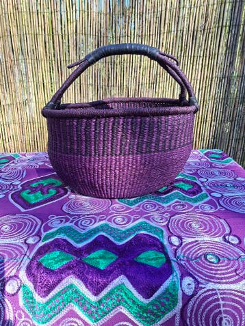 Fairtrade Bolgatanga manden, Ophalen of Verzenden, Nieuw, Riet, Mand