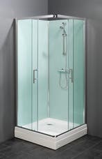 Complete douchecabine met schuifdeuren 90x90 100x100, Verzenden, Nieuw, Glas, Douche