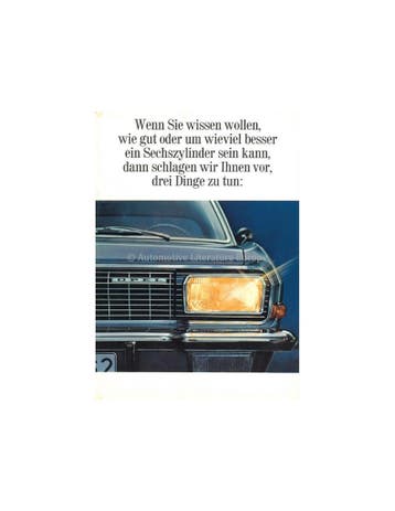 1966 OPEL ADMIRAL A BROCHURE DUITS, Nieuw, Opel, Author