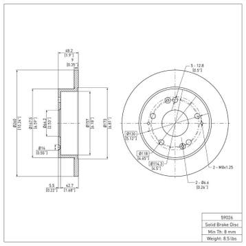 DFC 97-001 Acura Integra Rear Brake Rotor, Ophalen of Verzenden, Nieuw