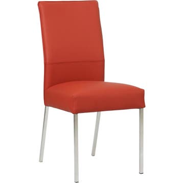 Leren eetkamerstoel Real - Toledo Siegelstein (rood) -, Huis en Inrichting, Stoelen, Nieuw, Ophalen of Verzenden, Eén, Rood