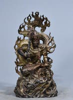 Beeld, Seated Statue of Fud My - 20 cm - Koper