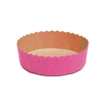 Bakvorm Karton Rond Ø10x3cm Roze (per stuk), Verzenden, Nieuw