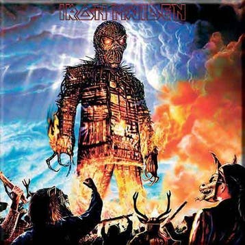 Iron Maiden - Wicker Man - Koelkast Magneet off. merchandise, Verzamelen, Muziek, Artiesten en Beroemdheden, Ophalen of Verzenden