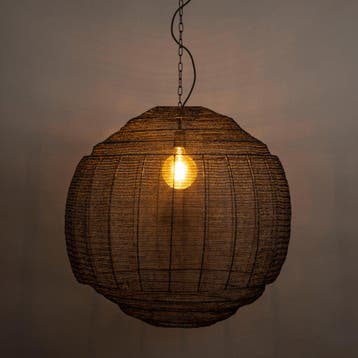 Dutchbone Meezan hanglamp XL zwart | OUTLET B, Ophalen of Verzenden, Nieuw, Zwart