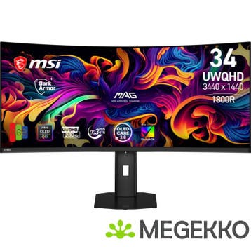 MSI MAG 341CQP X28 34  UWQHD 280Hz Curved QD-OLED Gaming, Verzenden, Nieuw, MSI