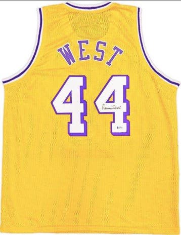 NBA - Jerry West - Autograph - Geel op maat gemaakt, Nieuw