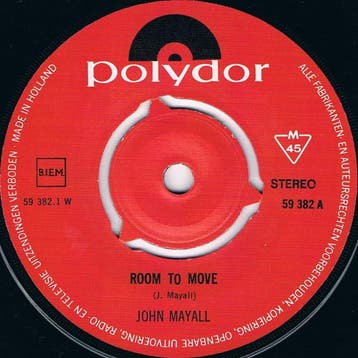 vinyl single 7 inch - John Mayall - Room To Move, Cd's en Dvd's, Vinyl Singles, Verzenden, Zo goed als nieuw, 7 inch, Pop
