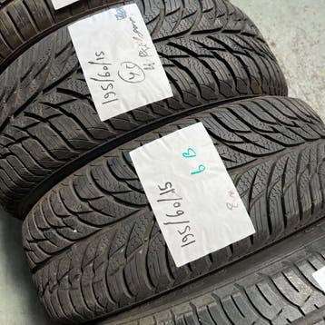 2 x Uniroyal AllSeasonExpert 195-60-15 4 Seizoenbanden 8mm, Gebruikt, 15 inch, Ophalen of Verzenden, All Season