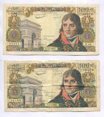 Frankrijk. - 2 x 100 Nouveaux Francs - 1960/1963 - Pick 144, Postzegels en Munten, Bankbiljetten | Europa | Niet-Eurobiljetten