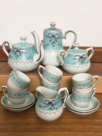 Drinkservies (16) - Porselein - voor poppen en kinderen