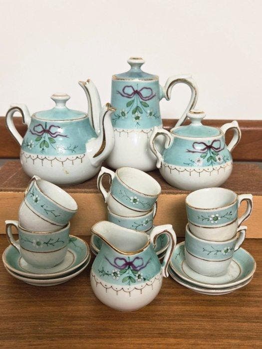 Drinkservies (16) - Porselein - voor poppen en kinderen, Antiek en Kunst, Antiek | Speelgoed