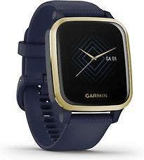 Garmin Venu Sq Music 40 mm goud met siliconenarmband blauw, Verzenden, Gebruikt