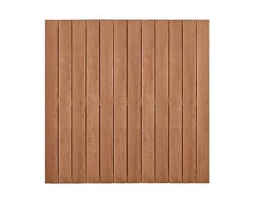Hardhout geschaafd schutting design 28-planks onbehandeld -, Nieuw