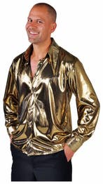 Blouse metallic goud elite, Kleding | Heren, Ophalen of Verzenden, Nieuw