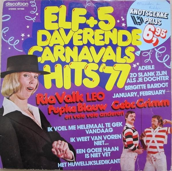 Various - Elf + 5 Daverende Carnavals Hits 77, Cd's en Dvd's, Vinyl | Pop, Gebruikt, Ophalen of Verzenden