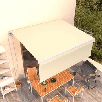 vidaXL Luifel automatisch uittrekbaar met rolgordijn 4x3 m, Verzenden, Nieuw