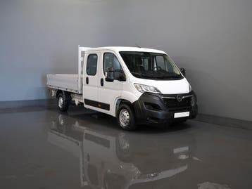 Opel Movano 2.2 140 pk DC Dubbel Cabine Open Laadbak/ 7 Pers, Stof, Gebruikt, Wit, Lease