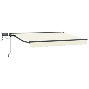 vidaXL Handmatig knikarmscherm met solar LED 2,5 x 2 m, Verzenden, Nieuw