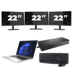 HP EliteBook 840 G9 -   i5-12e 8GB  - 256GB  + 3x 22 inch, Qwerty, Verzenden, 8 GB, Refurbished