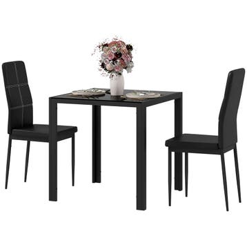 TRUUSK Eetgroep - Eettafel en 4 Stoelen - Ruimtebesparend -, Huis en Inrichting, Verzenden, Nieuw