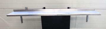 RVS Schap, Wandschap B150 x D25cm, Gebruikt