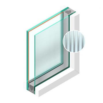 Dubbel glas Figuur HR++ Canale mat blank 4mm - sp - #33.1, Ophalen of Verzenden, Nieuw