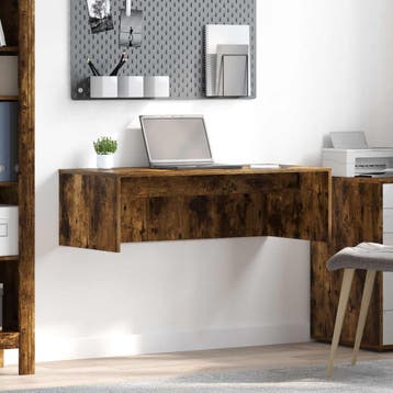 vidaXL Wandbureau Gerookt eiken Bewerkt hout 100 x 45 x 30, Verzenden, Nieuw