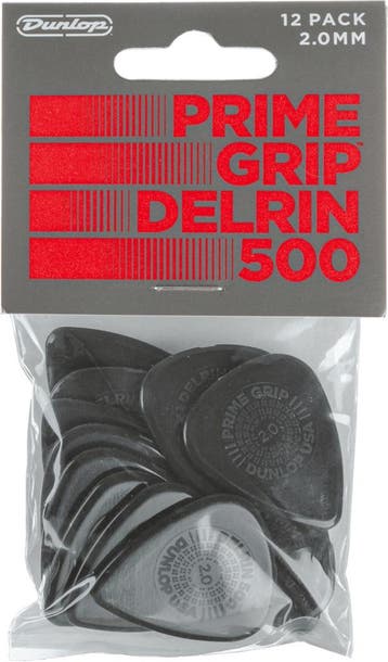 Jim Dunlop Prime Grip Delrin® 500 plectrum 2.00 mm 12-pack, Muziek en Instrumenten, Instrumenten | Toebehoren, Ophalen of Verzenden