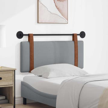 vidaXL Hangend hoofdbord Lichtgrijs Antiek PU, Verzenden, Nieuw, Overige materialen