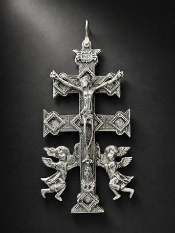 Reliekhouder - Zilver - 1750-1800 - Kruis van Caravaca -