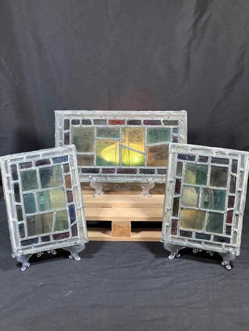 Art Deco Glas-in-loodraam (3) - 1910-1920