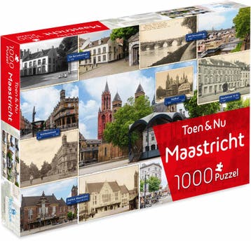 Toen & Nu - Maastricht Puzzel (1000 stukjes) | Tuckers Fun, Hobby en Vrije tijd, Denksport en Puzzels, Verzenden, Nieuw