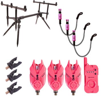Ultimate E-Tension Pink Bite Alarm/Rodpod Set, Verzenden, Nieuw